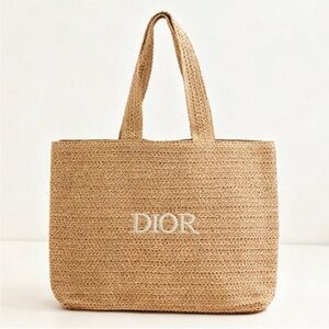 Dior Beige Woven Tote